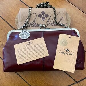 Patricia Nash Vintage Patent Collection Handbag Shoulder Bag Red Italian Leather